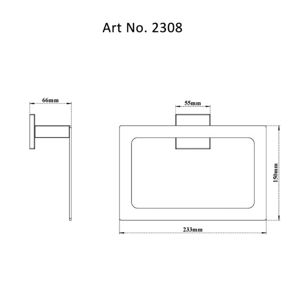 Towel Ring Closed-Whole Square