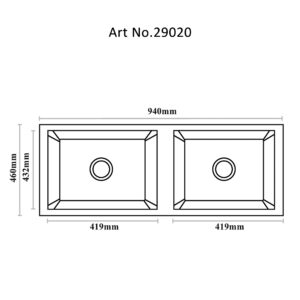 Sink Kitchen – Double Bowl