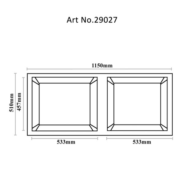 Sink Kitchen – Double Bowl