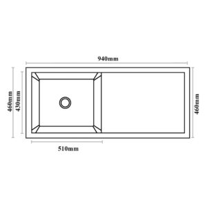 Sink Kitchen with Drain Board