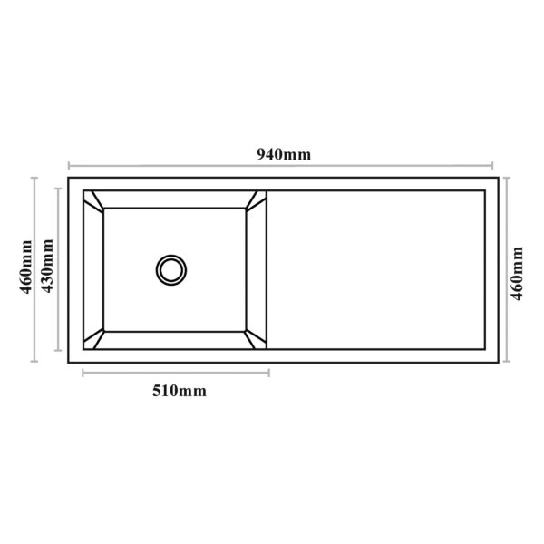 Sink Kitchen with Drain Board