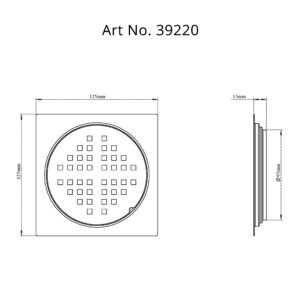 Drain Flat Square