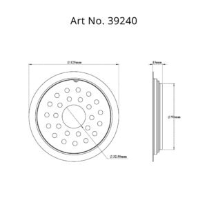 Drain Flat Round