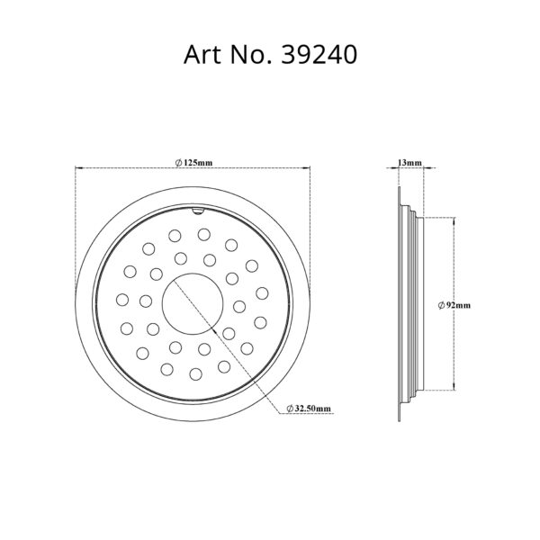 Drain Flat Round