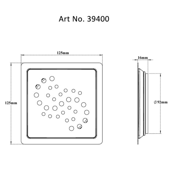 Drain Flat Square