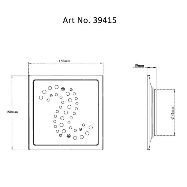 Drain Flat Square