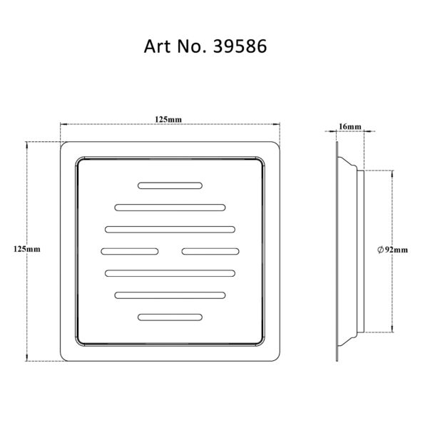 Drain Flat Square-Slotted