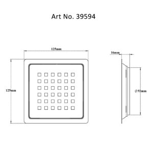 Drain Flat Square