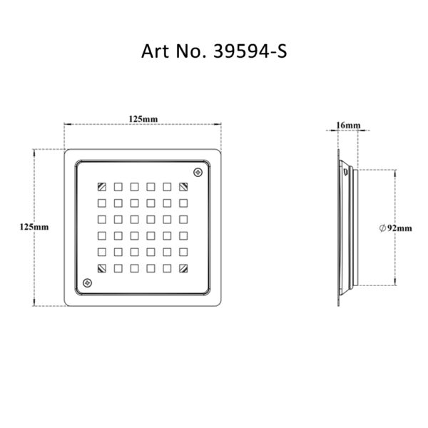 Drain Flat Square