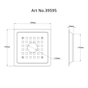 Drain Flat Square