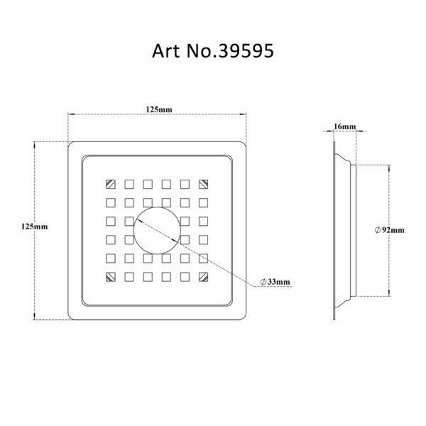 Drain Flat Square