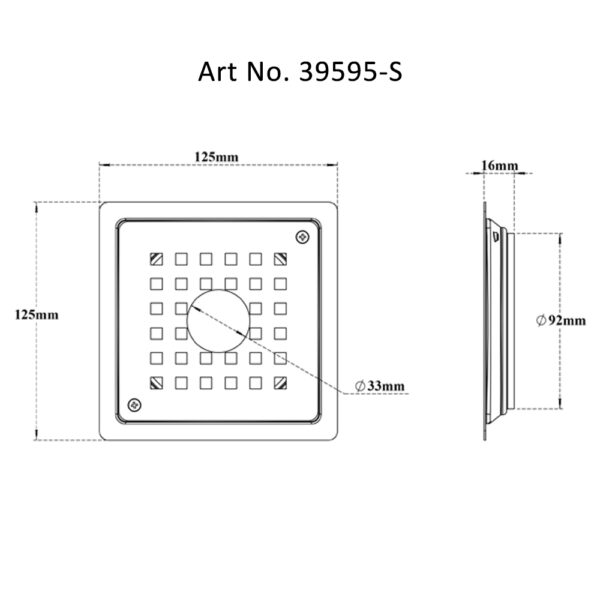 Drain Flat Square