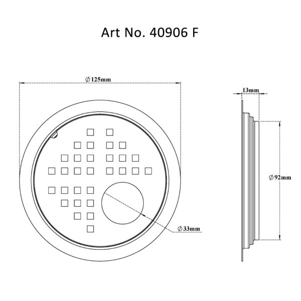 Drain Flat Round