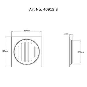 Drain Flat Square – Slotted