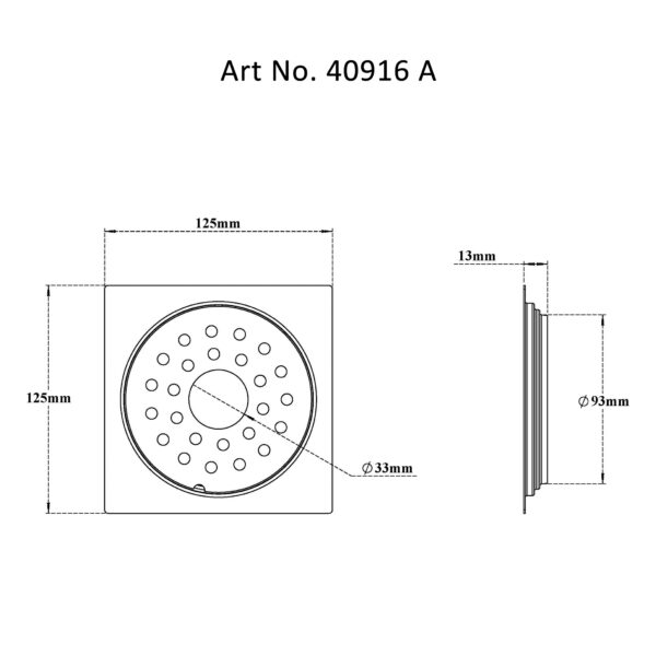 Drain Flat with Frame