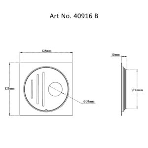 Drain Flat Square – Slotted