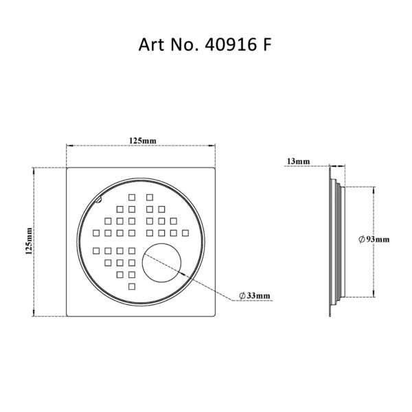 Drain Flat Square