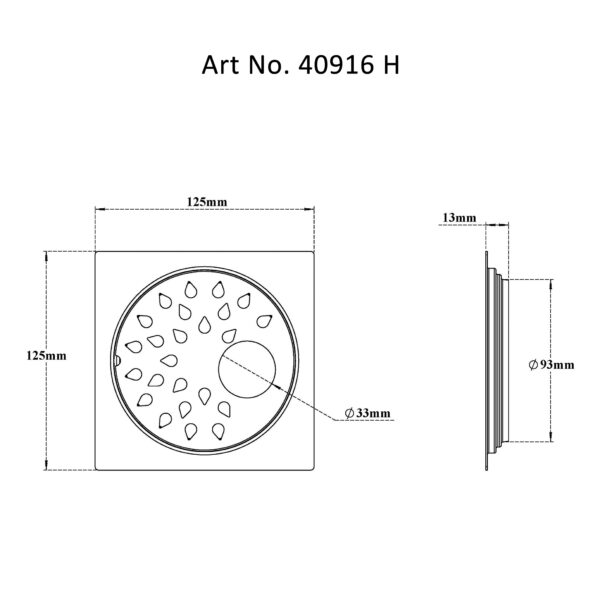 Drain Flat Square