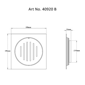 Drain Flat Square – Slotted