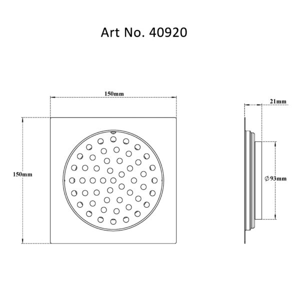 Drain Flat with Frame