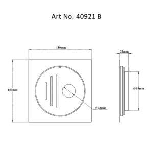 Drain Flat Square – Slotted