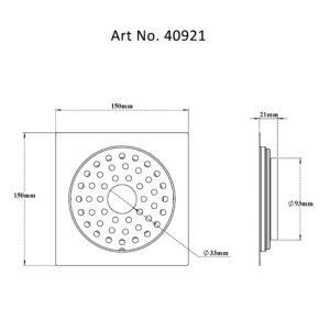 Drain Flat with Frame