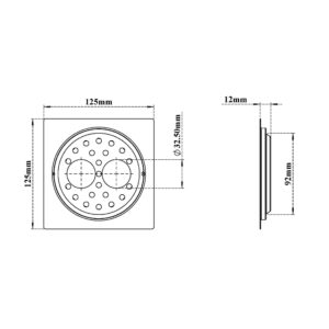 Drain Square – Double Hole