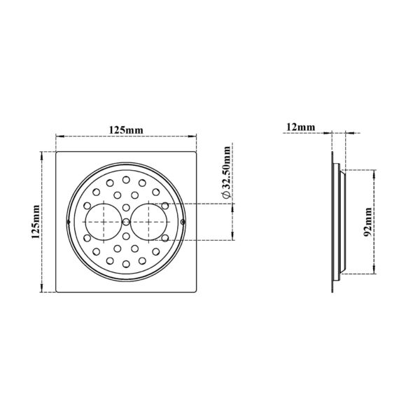 Drain Square – Double Hole