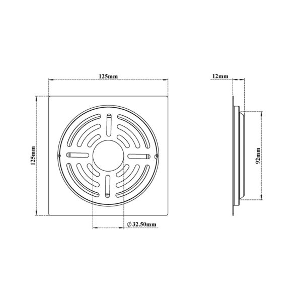 Drain Sq Slotring