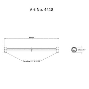 Copper Connection – with 2 Nut & Washer