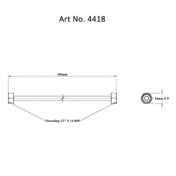 Copper Connection – with 2 Nut & Washer