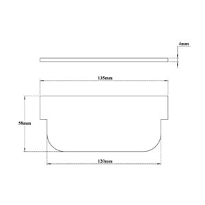 End Cap for Slot Drain Suitable for 44355