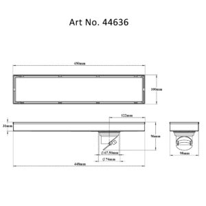 Tile/Marble Insert Reversible Drain