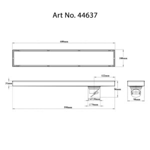 Tile/Marble Insert Reversible Drain