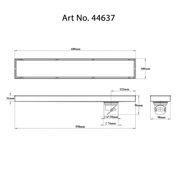 Tile/Marble Insert Reversible Drain