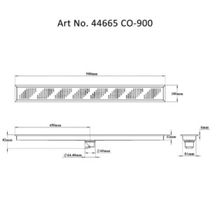 Shower Channel Drain – Piano