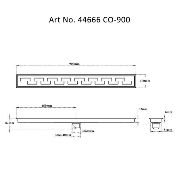 Shower Channel Drain – C Square