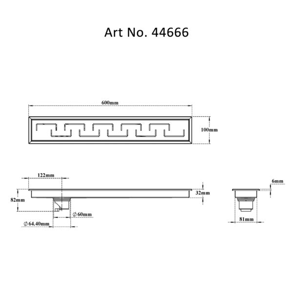 Shower Channel Drain – C Square