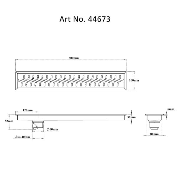 Shower Channel Drain-Curves