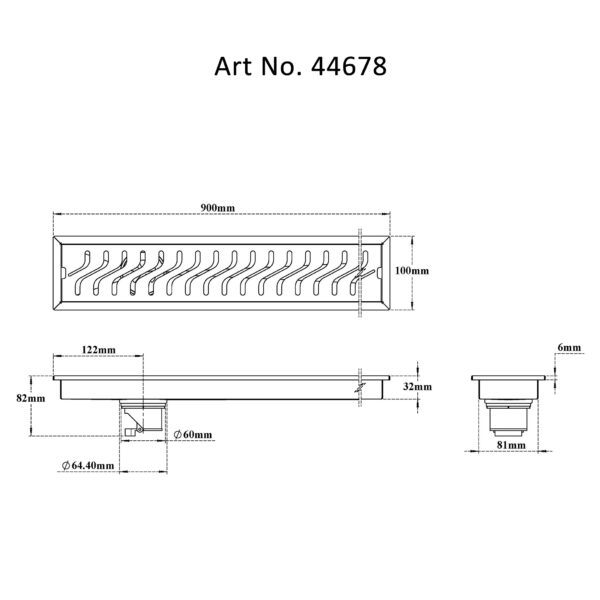 Shower Channel Drain-Curves