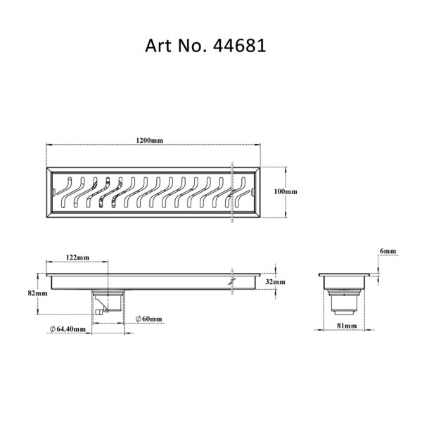 Shower Channel Drain-Curves