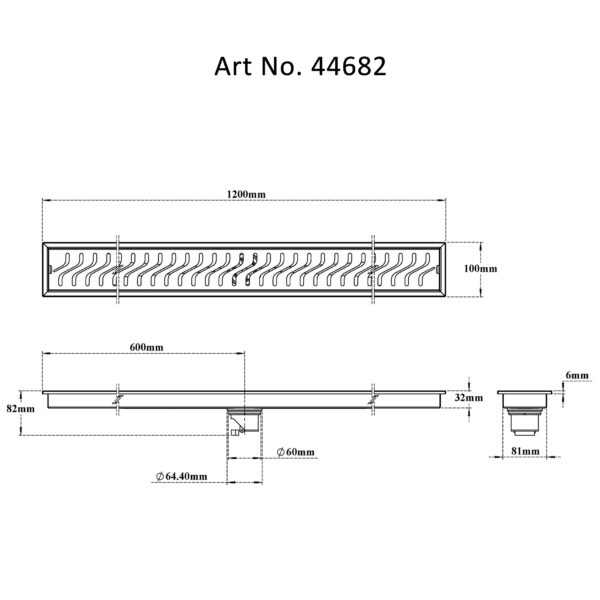 Shower Channel Drain-Curves