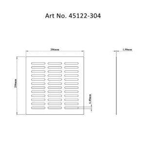 Rain-Roof-Drain-Grate SS304 Sq  Slotted