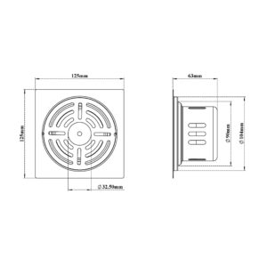 Drain Sq Slotring with CT