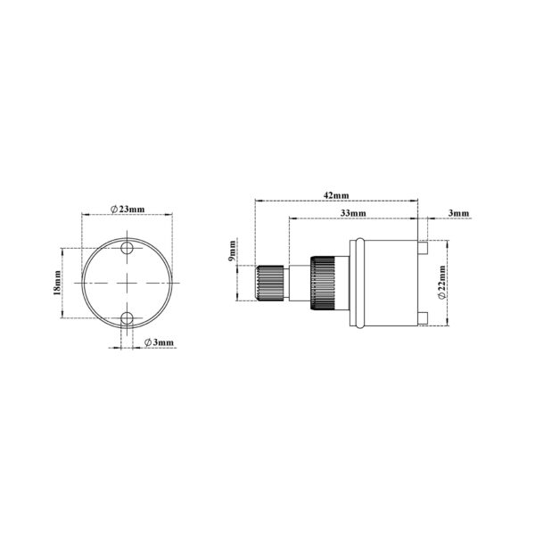 Two Functions Diverter Cartridge with 22mm Dia