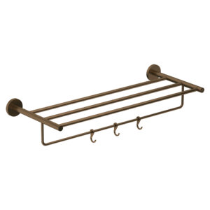 Towel Rack with Lower Rail & Hooks-H2O