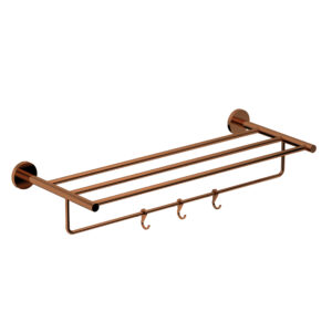 Towel Rack with Lower Rail & Hooks-H2O